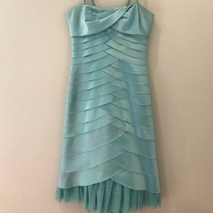BCBG Turquoise Strapless Dress